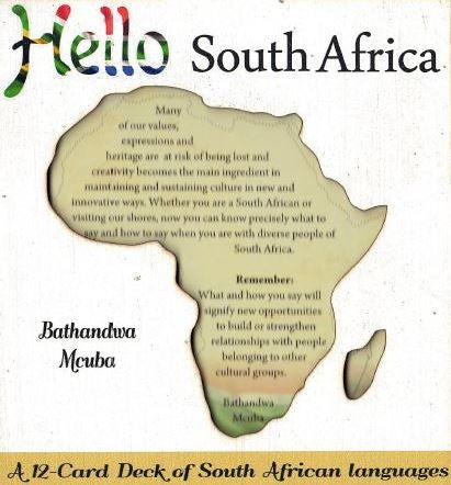 A 12- Card  Deck of South African Languages